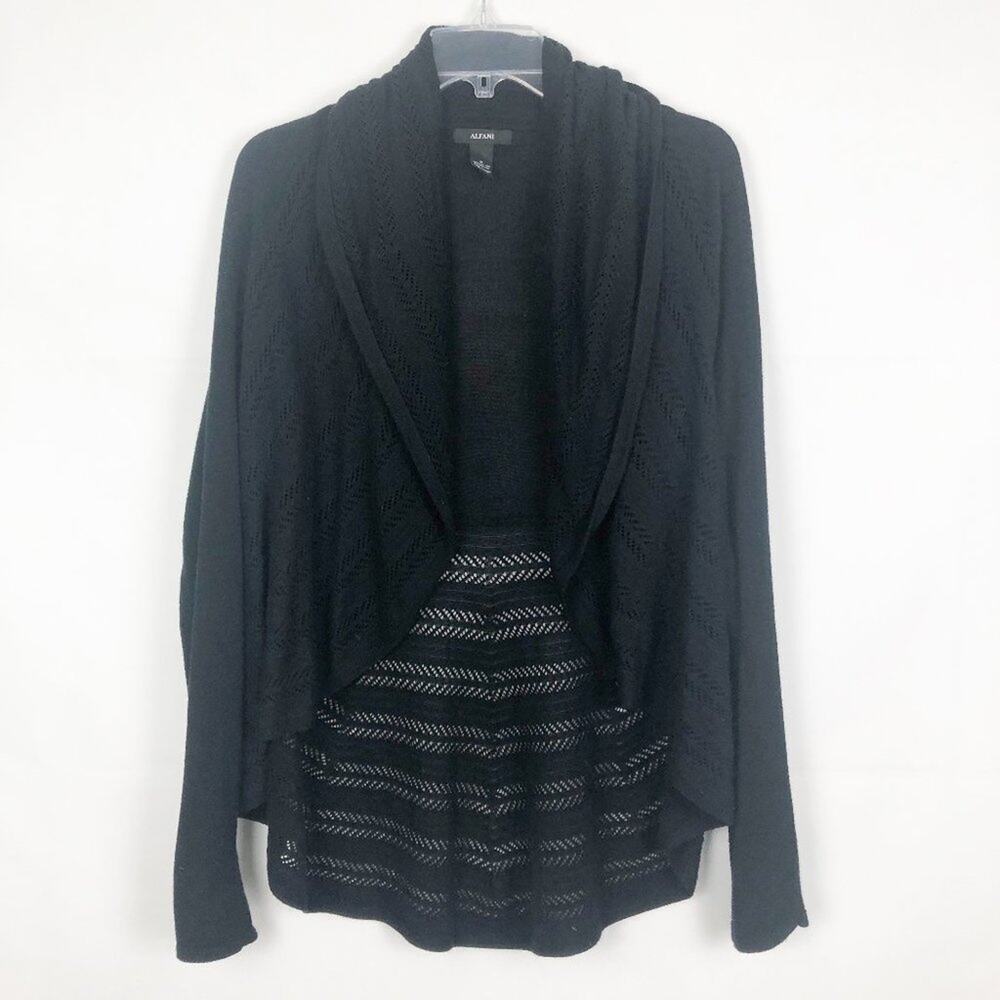 Alfani Women's Black Open Front Cardigan Size Small